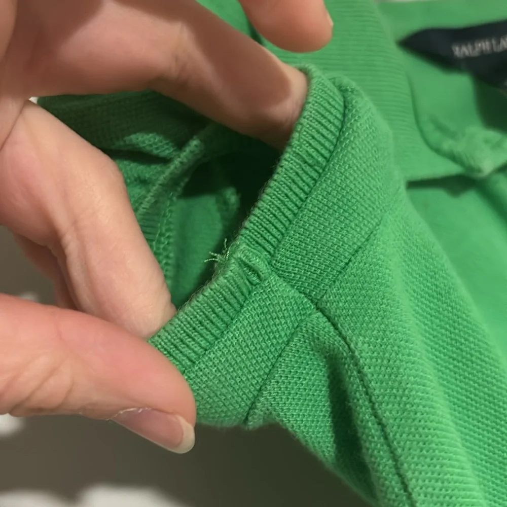 Preloved Ralph Lauren Girls Green Polo Dress Size 24M - Picture 7 of 8